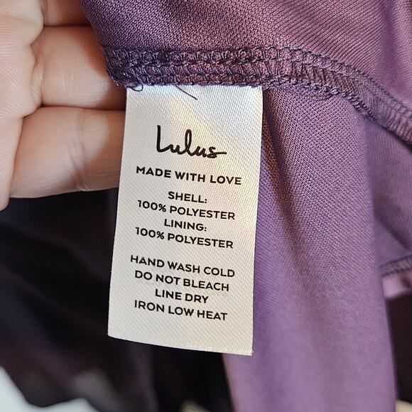 Lulus V-Neck Forevermore Skater Dress Dusty Purple Womens Large Hoco Semi-formal - Picture 7 of 9